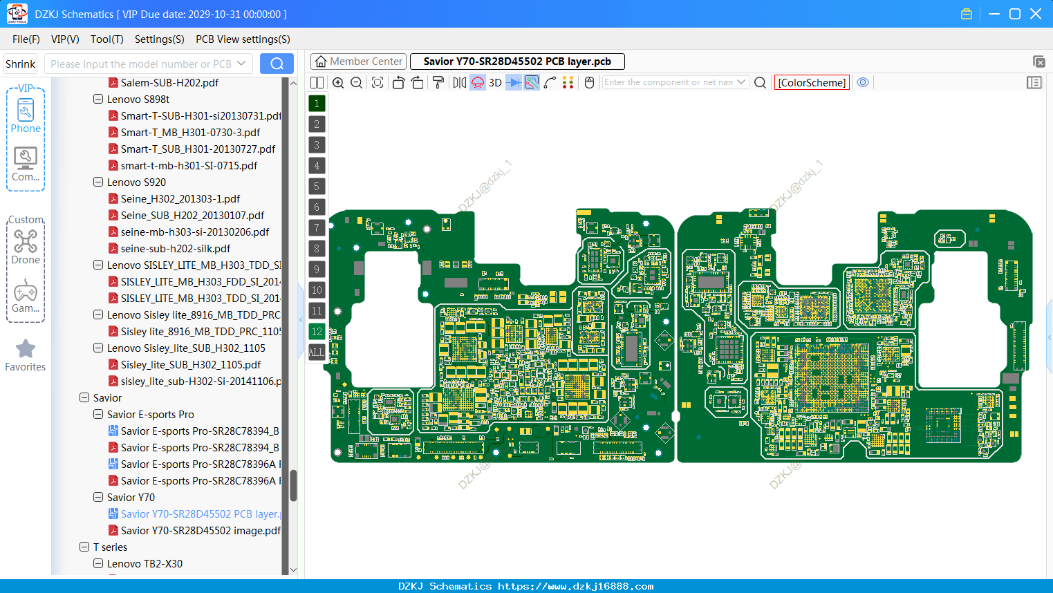 Lenovo Savior Y70-SR28D45502 PCB Layer